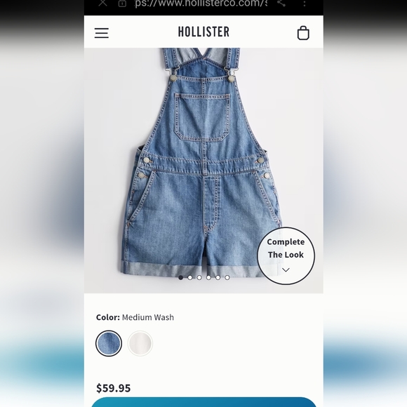 HOLLISTER denim shorts/overalls - Picture 5 of 5